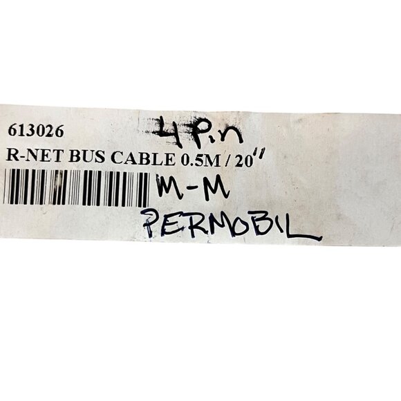 Permobil Power Wheelchair R-Net Bus Cable Male-Male 4 Pin .5M/20" Part 613026 - Picture 3 of 3
